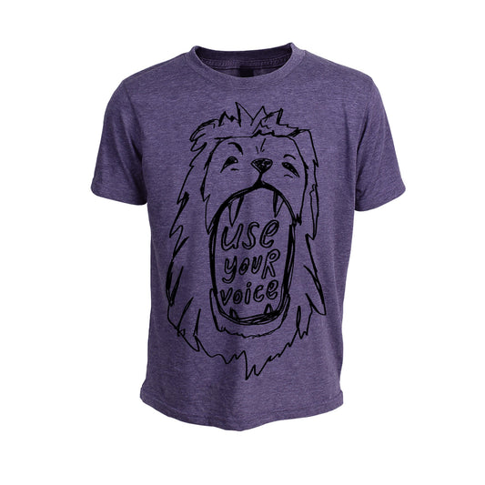 Kids Graphic Tee – Hand Printed Use Your Voice Shirt With Soft Cotton Fabric