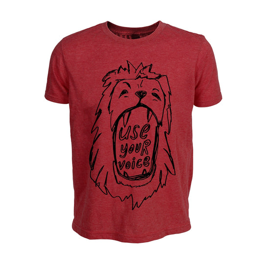 Kids Graphic Tee – Hand Printed Use Your Voice Shirt With Soft Cotton Fabric