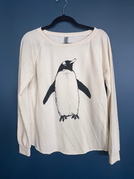 Women's Wave Sweatshirt - Eco Friendly Soft Cotton Graphic Pullover by Megan Lee Designs