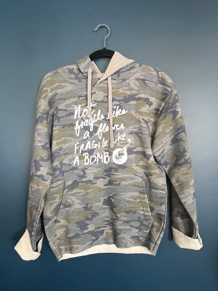 Flower Bomb : Raw Edge Hoodie