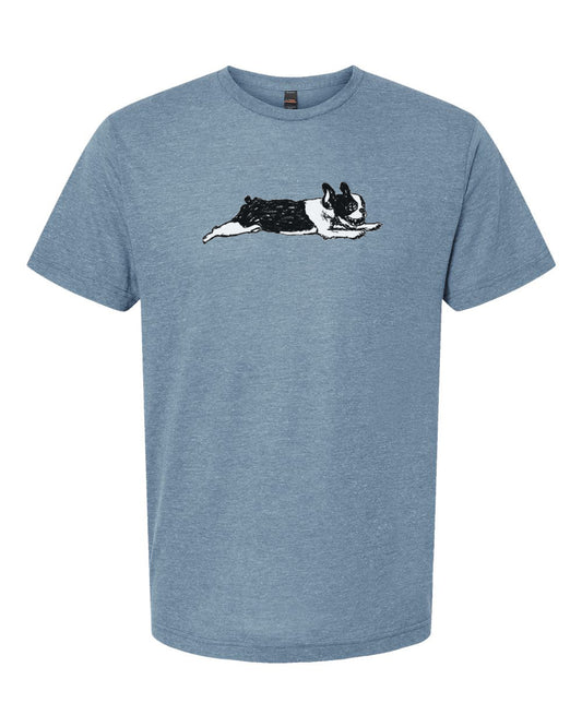 Unisex Graphic Tee – Leaping Boston Terrier Shirt | Soft Cotton Eco Friendly Apparel