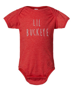 Lil Buckeye : Baby Bodysuit (Heather Red)