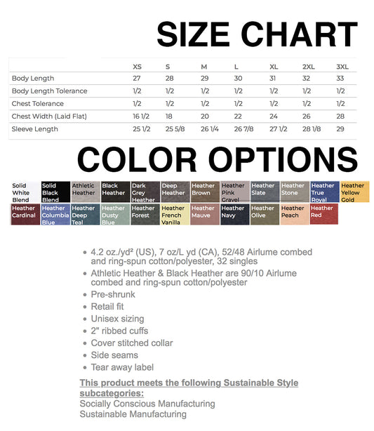 Unisex Long Sleeve Tee – Custom Printed Shirts | Megan Lee Designs Soft Cotton