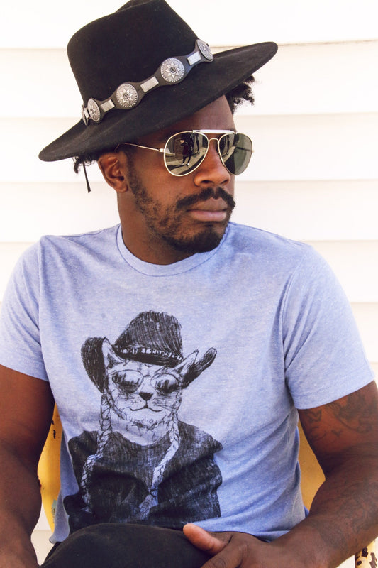 Unisex Cat T-Shirt – Willie Cat Graphic Tee | Soft Tri-Blend Cotton Shirt