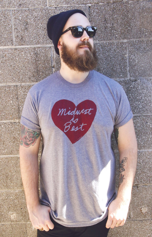 Midwest Is Best Tee – Soft Cotton Tri-Blend Shirt | Eco Friendly, Machine Washable