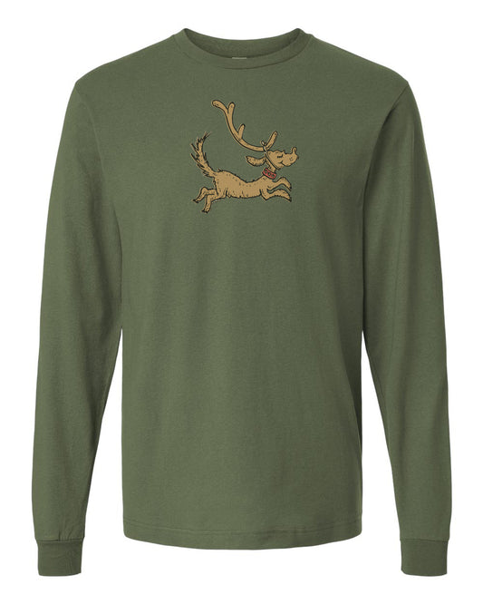 Unisex Long Sleeve Grinch Holiday Tee – Soft Tri Blend Shirt by Max Design