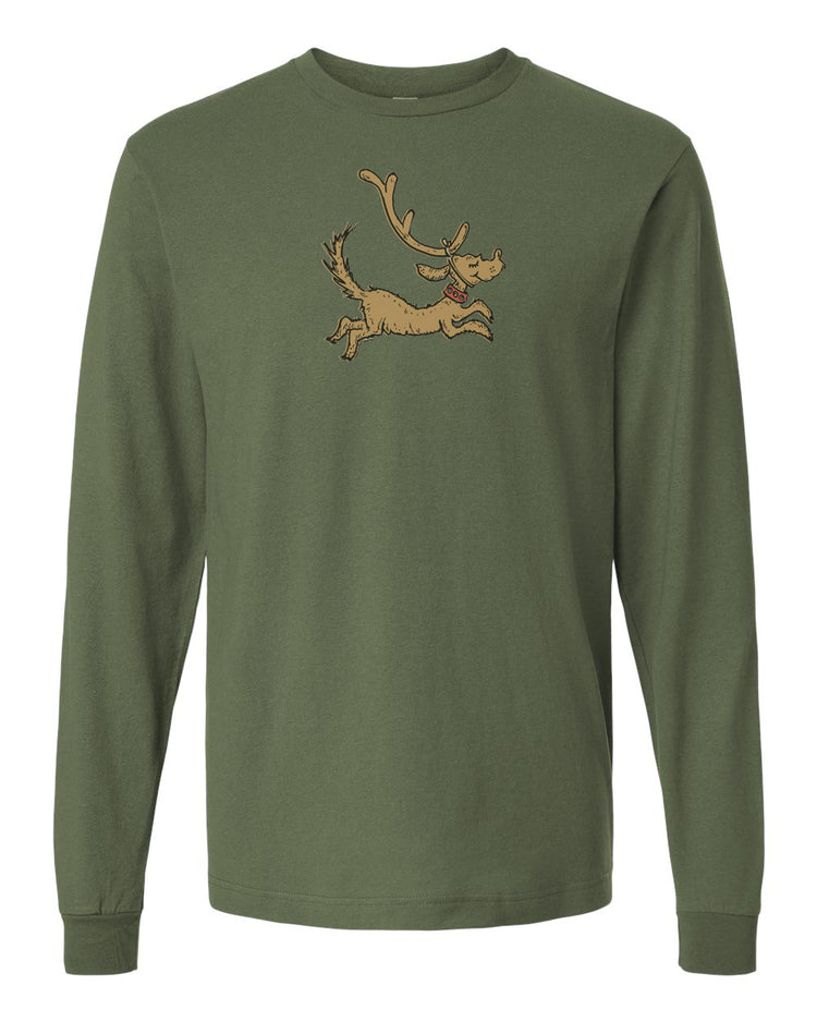 Unisex Long Sleeve Grinch Holiday Tee – Soft Tri Blend Shirt by Max Design