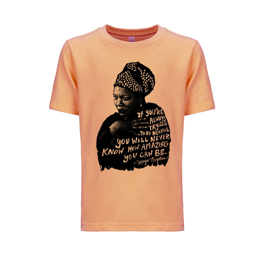 Maya Angelou Kids Tee – Soft Cotton Graphic T-Shirt for Girls’ Birthday Gift