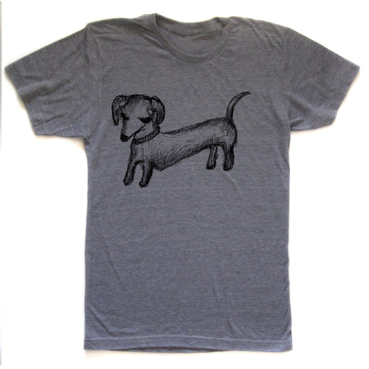 Dachshund : unisex tri-blend tee
