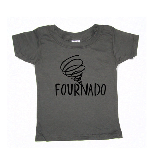Kids Printed Tee - Fournado Hand Printed Tee With Custom Ink Colors For Toddlers
