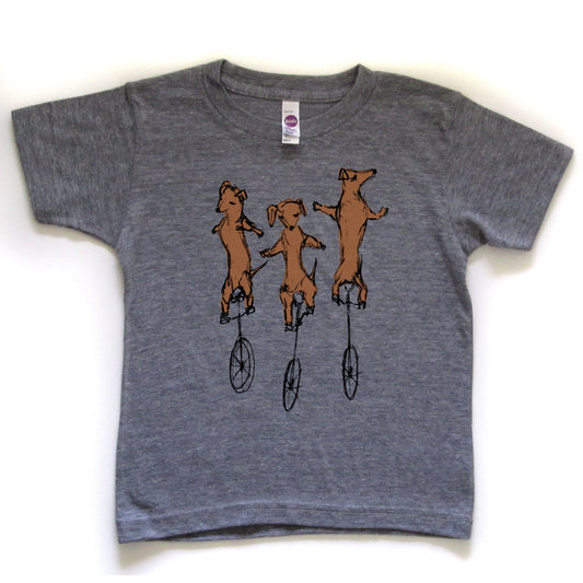 Uni-Dachshunds : kids tri-blend tee - Megan Lee Designs