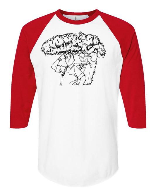 Unisex Baseball Tee – White Christmas Shirt | Holiday Graphic Baseball T-Shirt