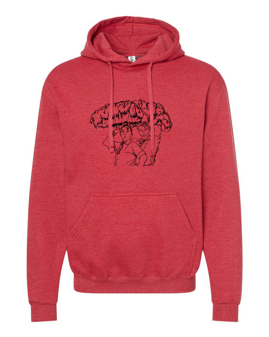 White Christmas Hoodie - Hand Printed Soft Cotton Pullover | Megan Lee Designs