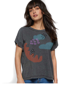 Mural 2 : Women's Relaxed Vintage Wash Tee (Charcoal)