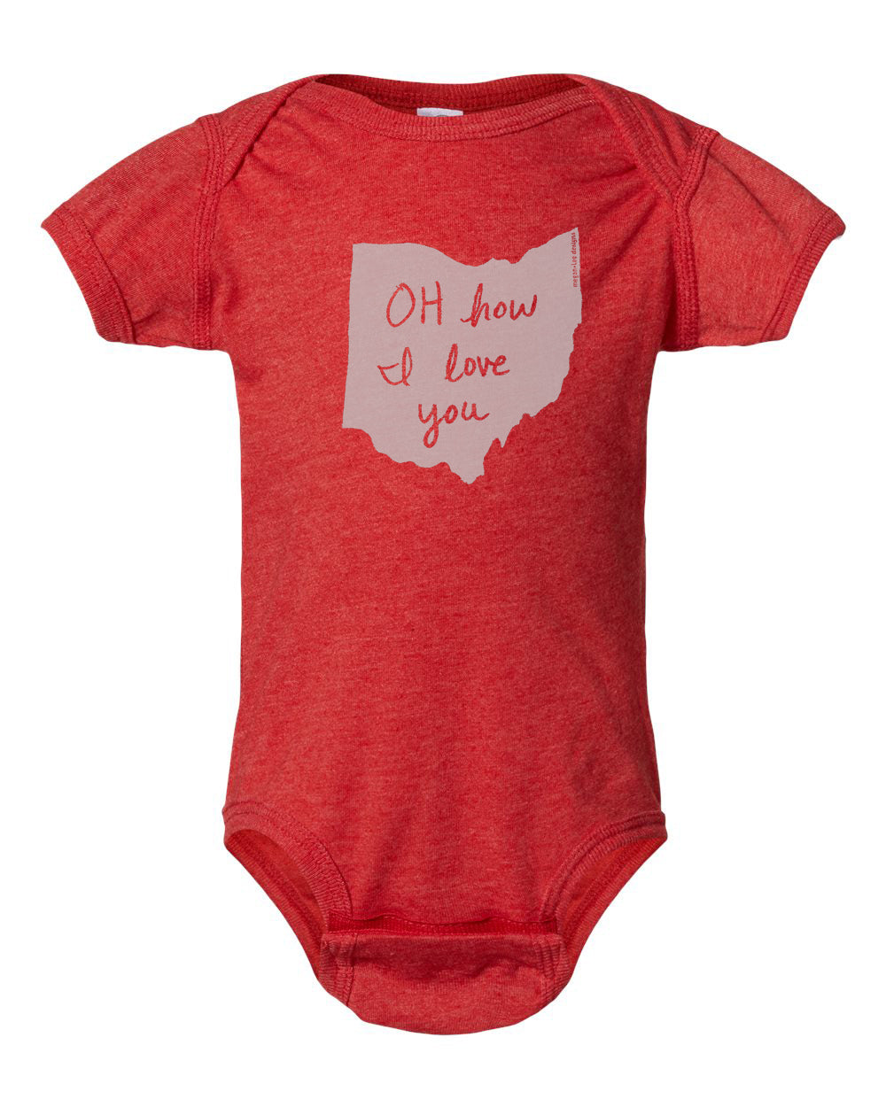 OH how I love you Ohio Baby Onesie – Soft Cotton Baby Bodysuit | Machine Washable Columbus Apparel