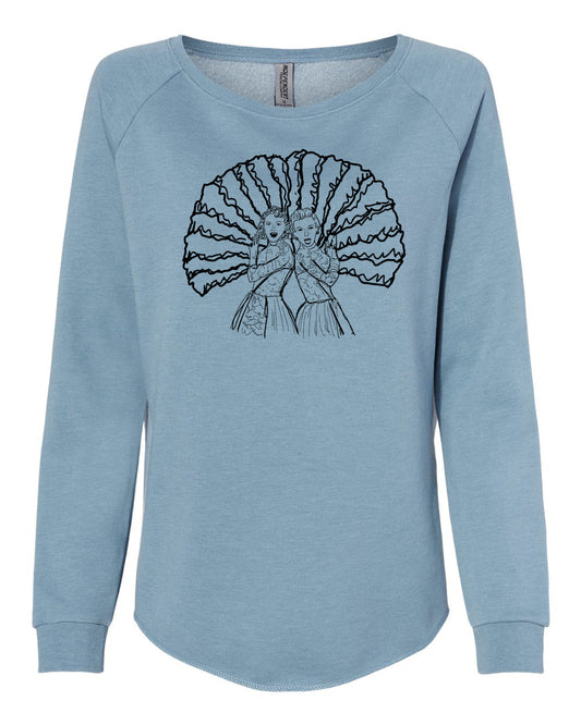 Wave Wash Sweatshirt – Sisters Graphic Crewneck Pullover | Eco Friendly Soft Cotton