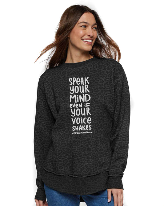 Women's Fleece Sweatshirt - Oversized Pullover With Raw Edge Hem | Megan Lee Designs