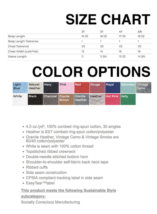 Toddler Long-Sleeve Tee – Custom Design Kids Tee | Soft Cotton, Machine Washable