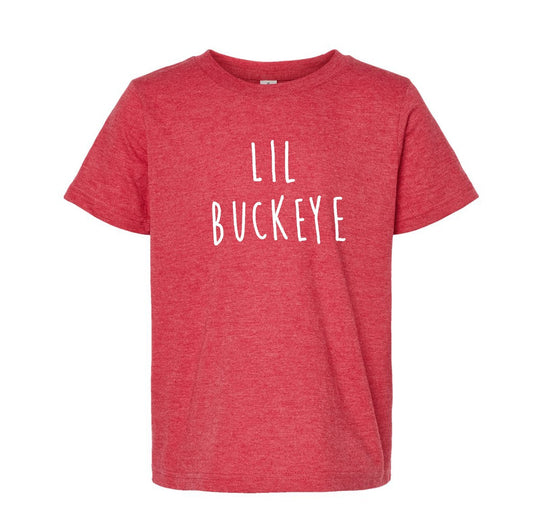 Kids Buckeye Tee – Hand Printed Lil Buckeye Design Shirt | Ohio State Apparel