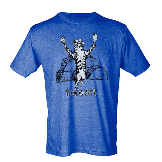 Unisex Tee – Tacocat Soft Tri-Blend Shirt With Funny Cat Graphic Design