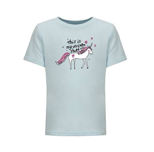 Unicorn Kids T-Shirt – Hand Printed Cotton Tee With Colorful Unicorn Design