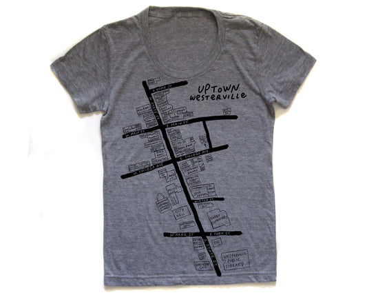 Uptown Westerville Map : Women's Tee