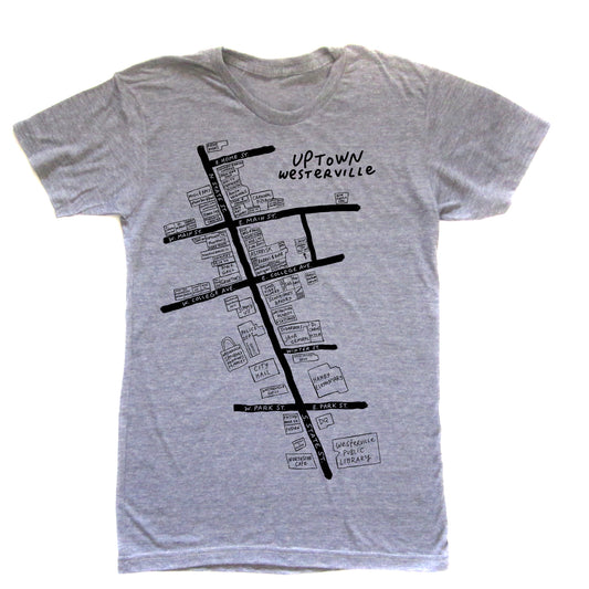 Uptown Westerville Map : Unisex Tee