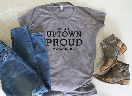 Unisex Tri-Blend Tee – Uptown Proud Design | Soft Casual Shirt Made in Ohio