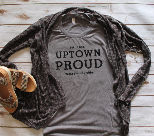 Women's Tri-Blend Tee - Uptown Proud Design | Soft Fitted Shirt With Eco Friendly Ink