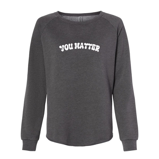 Women's Wave Sweatshirt – Soft Cotton Pullover Top With Inspirational Message
