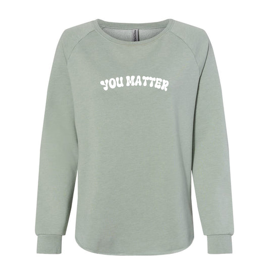 Women's Wave Sweatshirt – Soft Cotton Pullover Top With Inspirational Message
