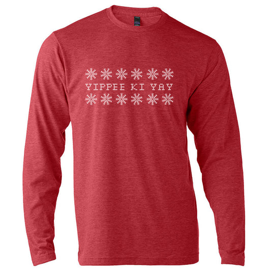 Unisex Long Sleeve Yippee Ki Yay Shirt – Die Hard Holiday Graphic Tee