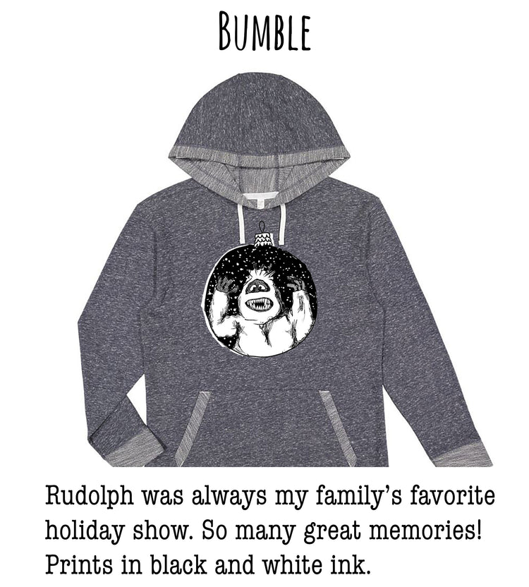 A gray hooded sweatshirt with a graphic of a person's face on the front.