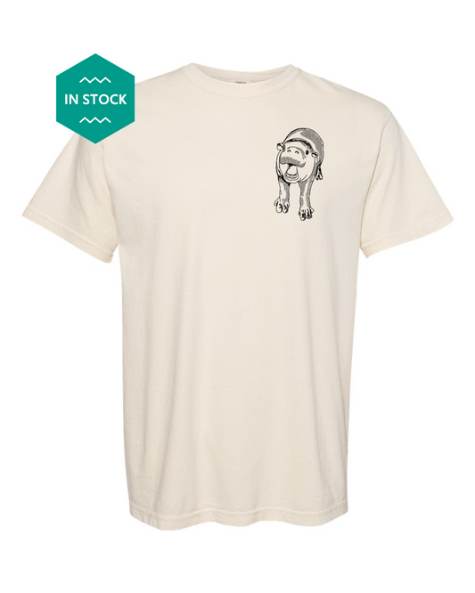 a white t - shirt with a picture of an elephant on it