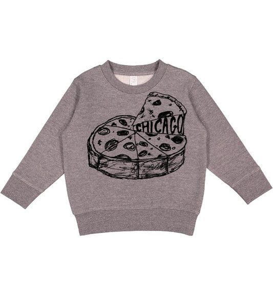 Soft Vintage Pullover Toddler Chicago Pizza Screen Print