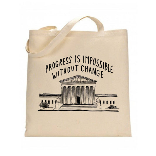 Change Justice Flat Cotton 12 ounce Tote Bag