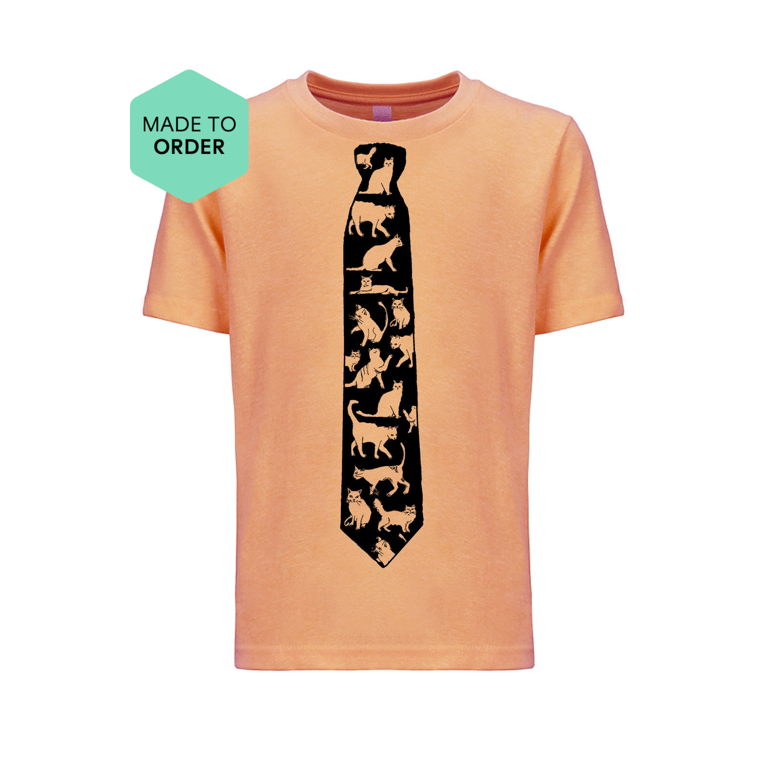 a t - shirt with a neck tie with dogs on it