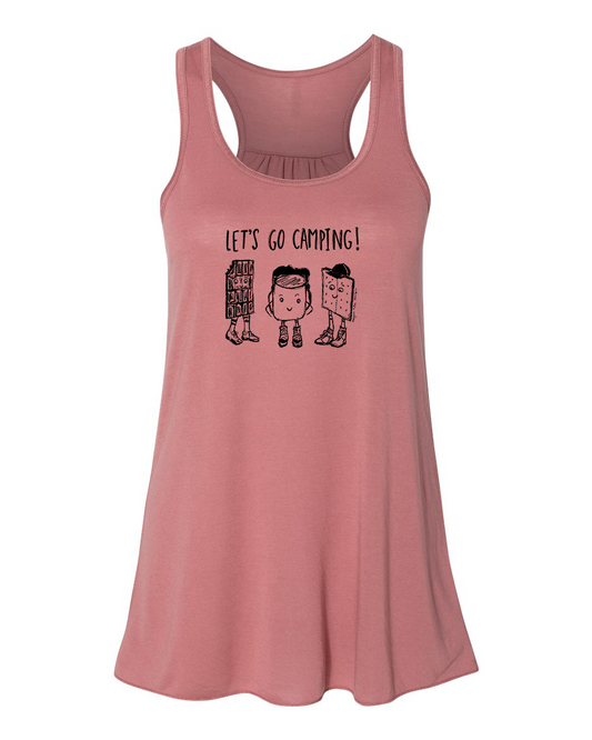 Let's Go Camping: Women's Flowy Tank