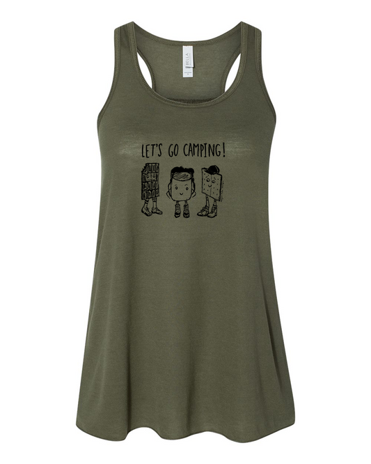 Let's Go Camping: Women's Flowy Tank