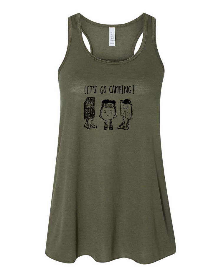 Let's Go Camping: Women's Flowy Tank
