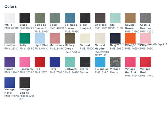 a collection of various colors, including shades of white, black, bamboo, basil, bermuda, black, chili, coyote, granite, leopard, and others. The colors are displayed in a grid format, with each color listed alongside its name and a description. The image is not a single image but rather a collage of multiple images showcasing different color palettes and color names.