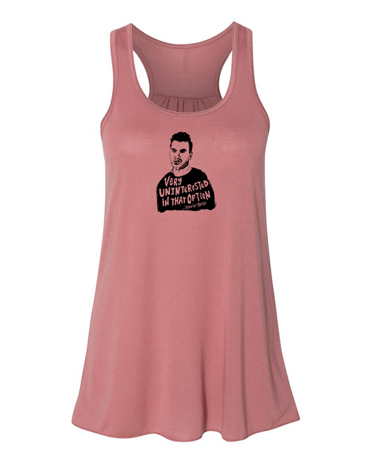 Women's Flowy Tank | David Racerback Top - Soft Cotton, Eco Friendly Ink