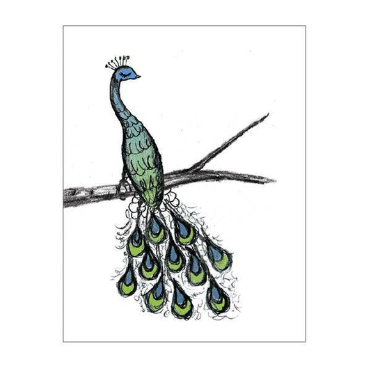 Peacock Notecard
