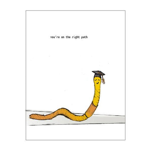 Earthworm Graduate Notecard