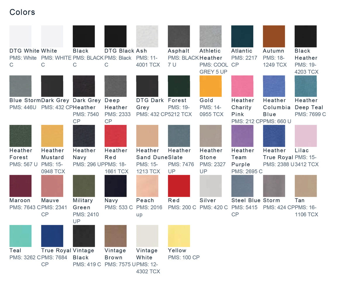 a grid of various colors, each with a different description. The colors are diverse, ranging from natural hues like black, white, and green to more vibrant shades like blue, red, and purple. The descriptions provided are brief and focused on the colors themselves, without any additional context or details.