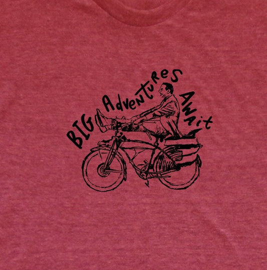 Pee Wee Big Adventures Await : Unisex Tee Free Shipping