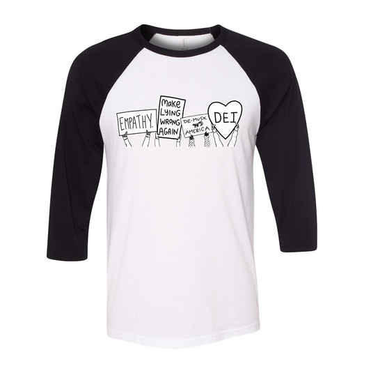 Unisex Baseball Tee – Protest Graphic Tee With Soft Cotton Shirt | Megan Lee Designs