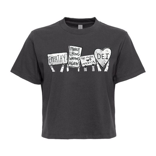 Women's Boxy Crop Tee - Megan Lee Designs | Organic Cotton Rib Collar T-Shirt