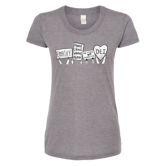 Women's Protest Tee – Hand Printed Shirt | Soft Cotton Tee by Megan Lee Designs