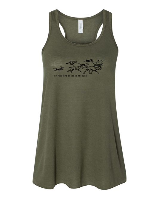 Women's Flowy Tank – Rescued Racerback Top | Soft Eco Friendly Apparel